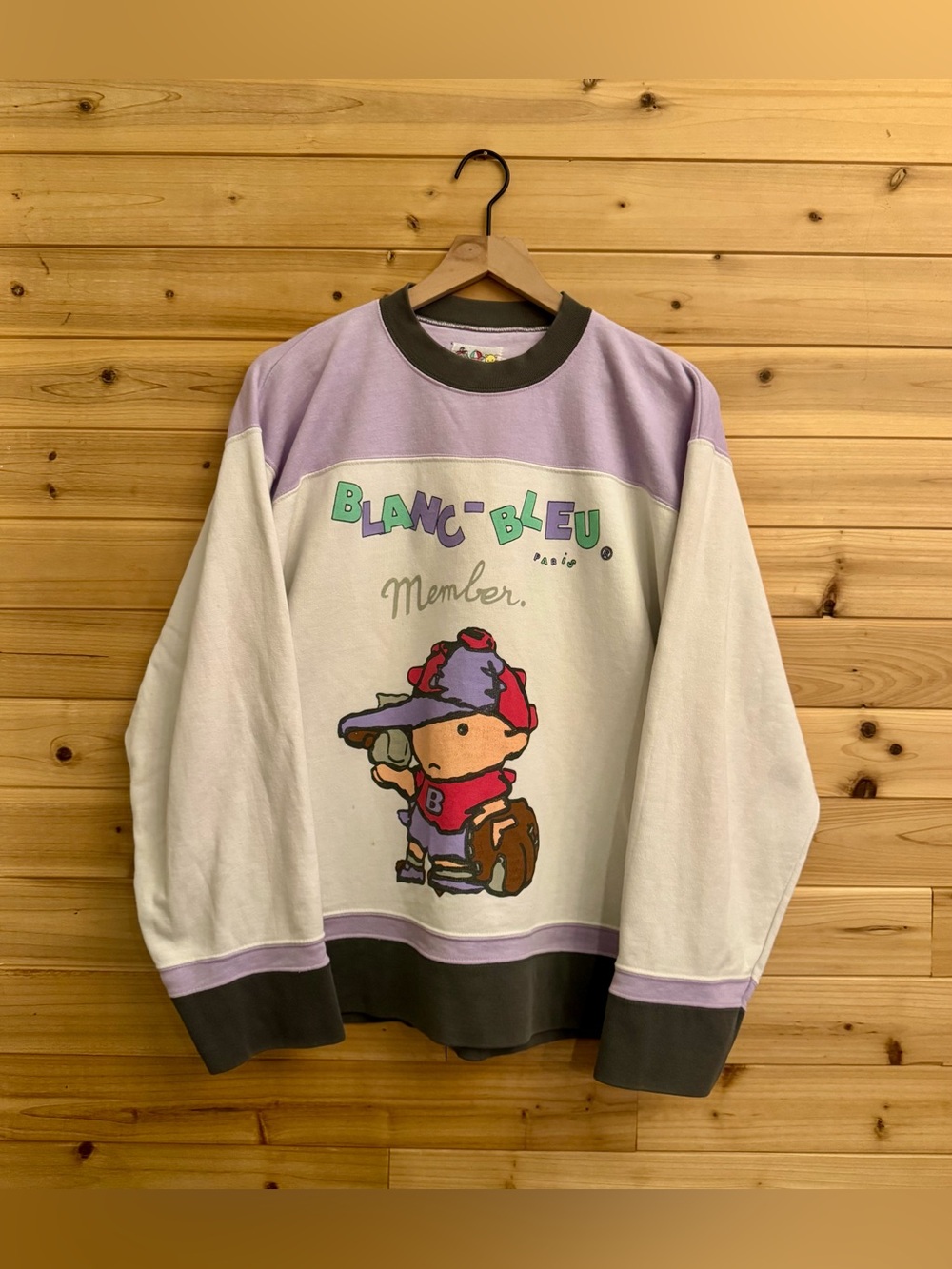Vintage Blanc Bleu Paris Size XL Member Pullover Graphic Sweatshirt